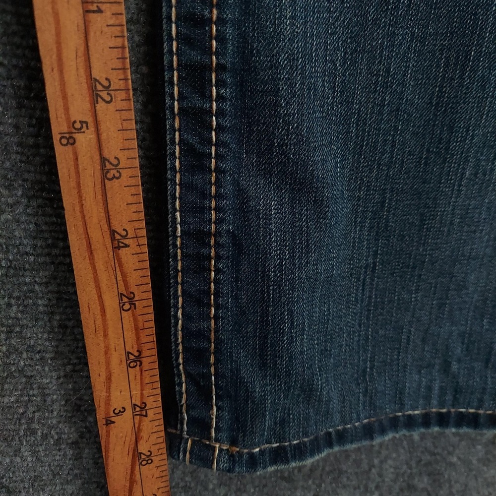 BKE Tyler Straight Jeans Mens Fits 38x28 Relaxed Straight Distress Thick Stitch‎ - Picture 9 of 11